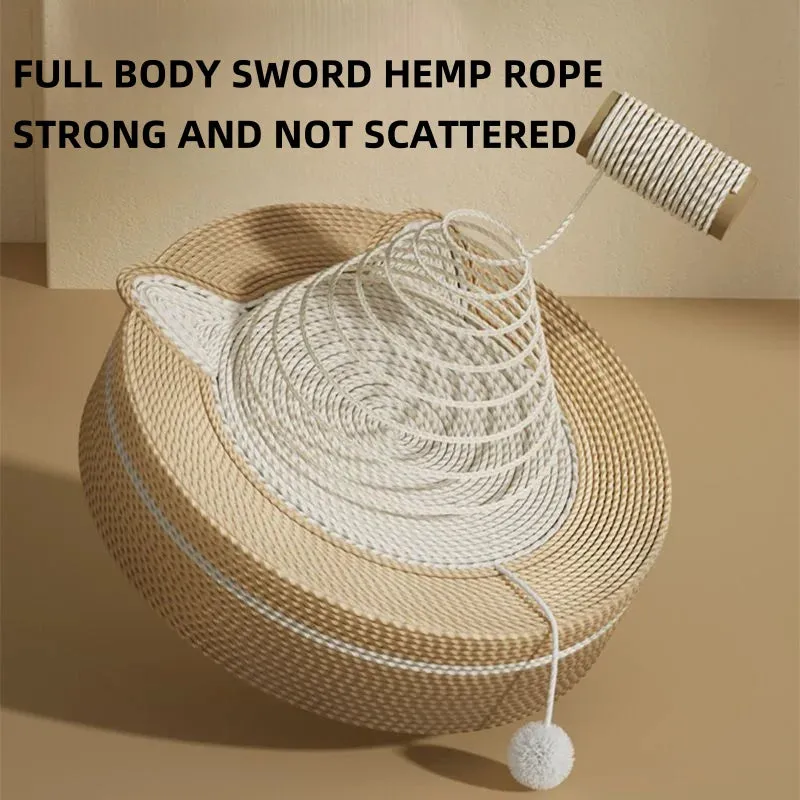 Sisal Cat Scratching Pads - Multi-Functional Cat Toys, Pet Sleeping Bed, Scraper, Grinding Claw, Scratch-Resistant Furniture Protector