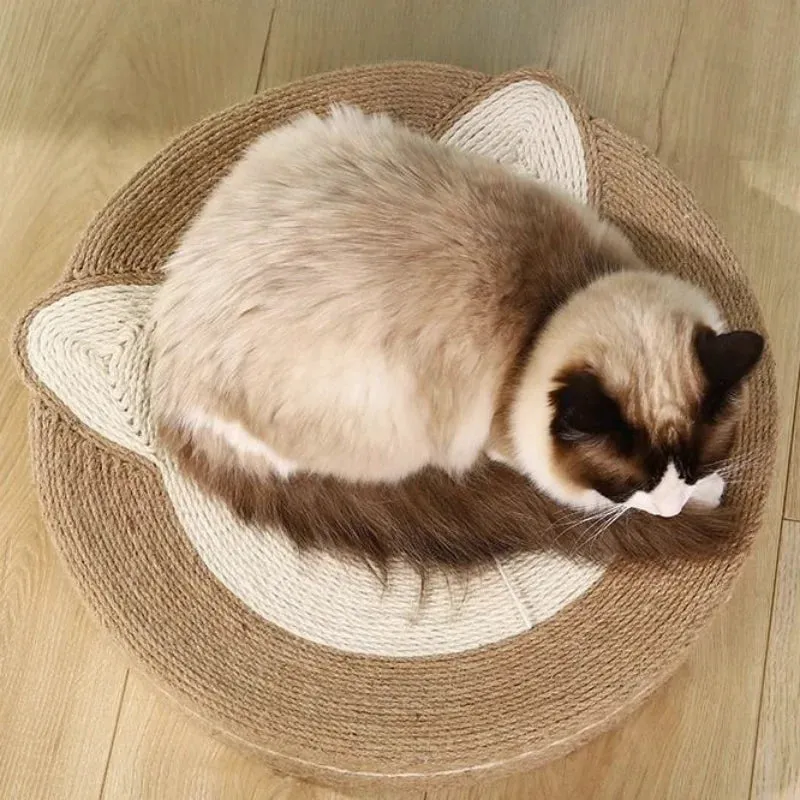 Sisal Cat Scratching Pads - Multi-Functional Cat Toys, Pet Sleeping Bed, Scraper, Grinding Claw, Scratch-Resistant Furniture Protector
