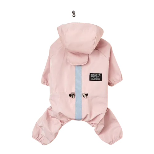 The Waterproof Reflective Dog Raincoat - Dusty Blue