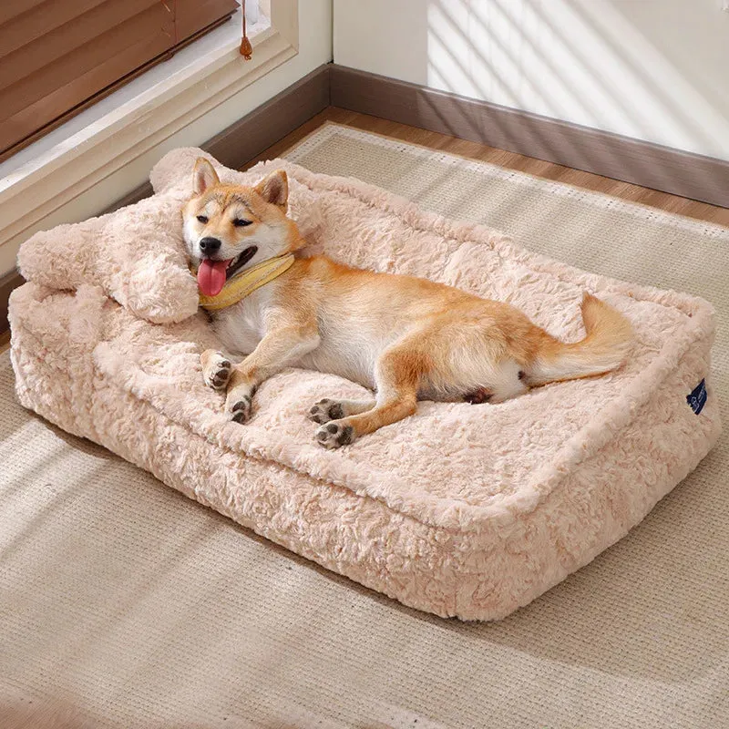 Winter Warm Pet Dog Bed | Comfortable Pet Sleeping Bed for Small & Medium Dogs | Soft Detachable Puppy Bed | Dog Accessories